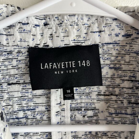 Lafayette 148 Women's Blazer Career Jacket Size 16 Textured Office Professional - Picture 4 of 9